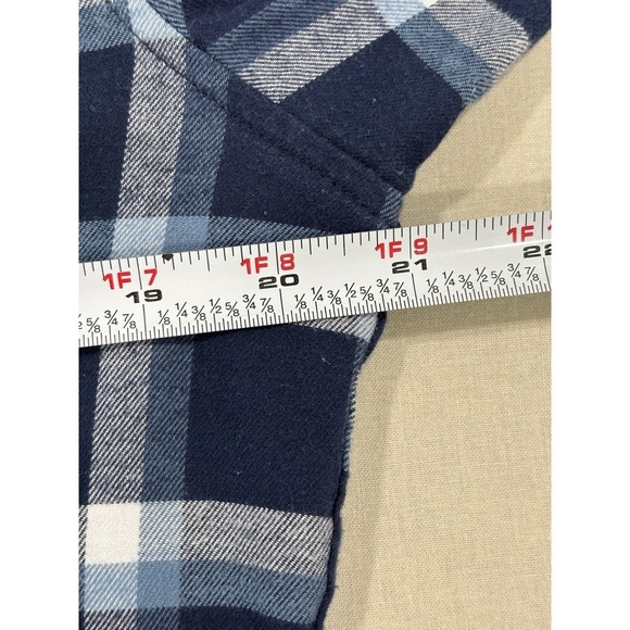 US Polo Assn Shirt Mens S Navy Plaid Collared Casual Long Sleeve Button Down - Picture 6 of 7